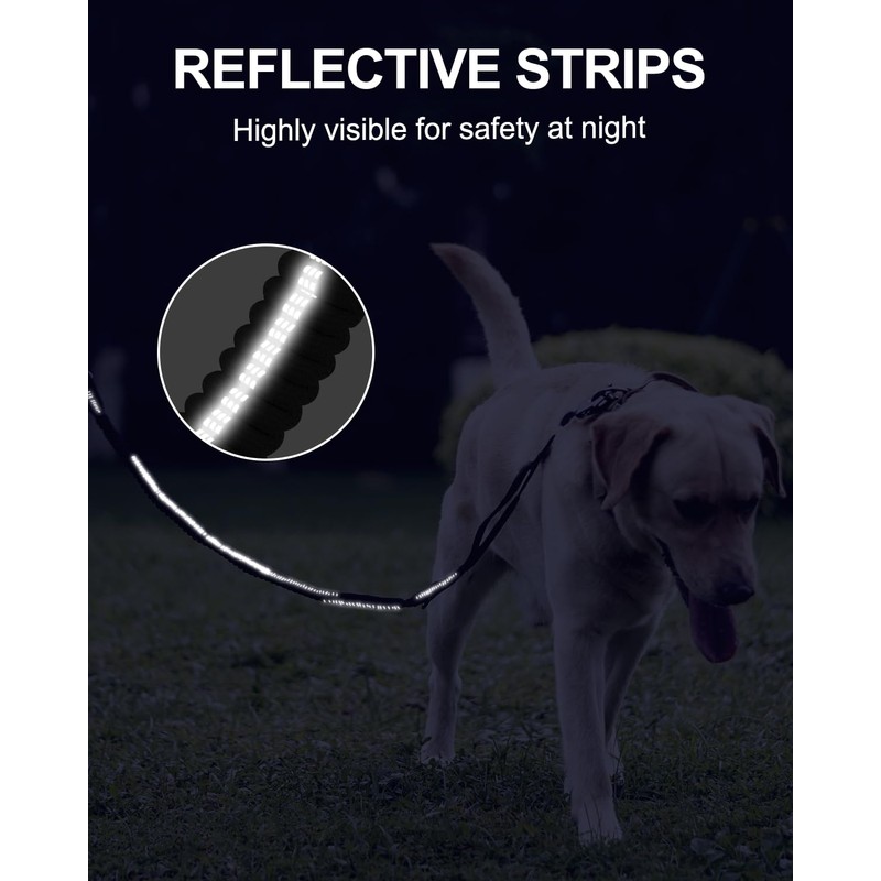 Joytale Tactical Dog Leash Heavy Duty, 4-6FT Shock Absorbing Bungee
