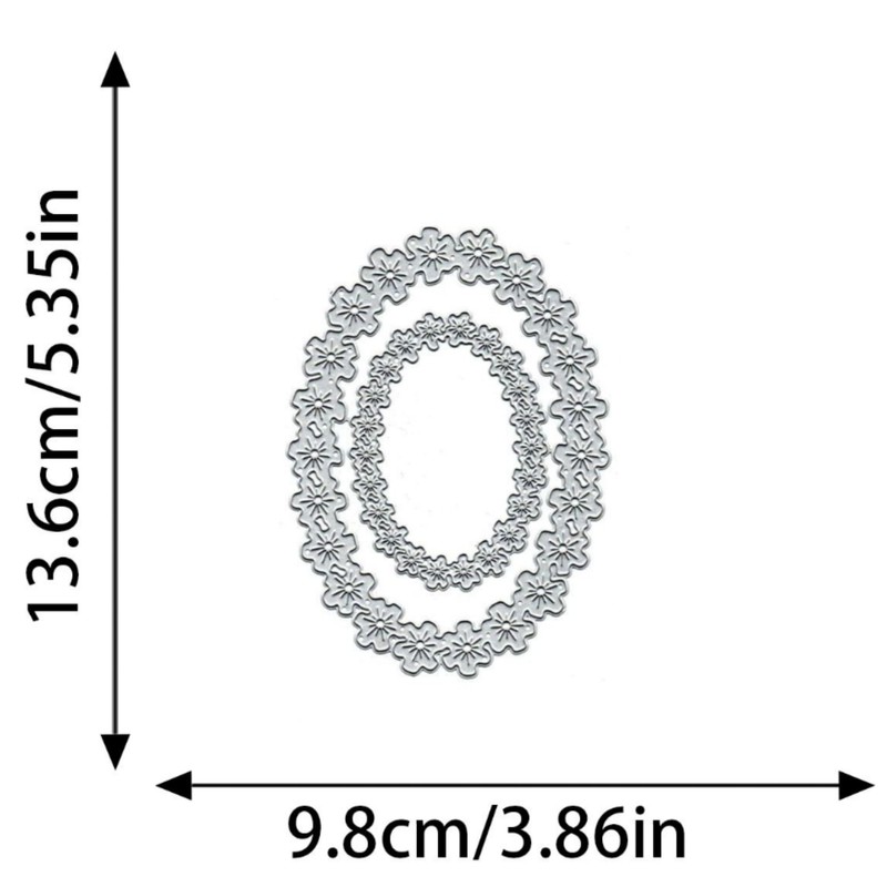 Oval Frame Die Cuts for Card Making Metal Cutting Dies