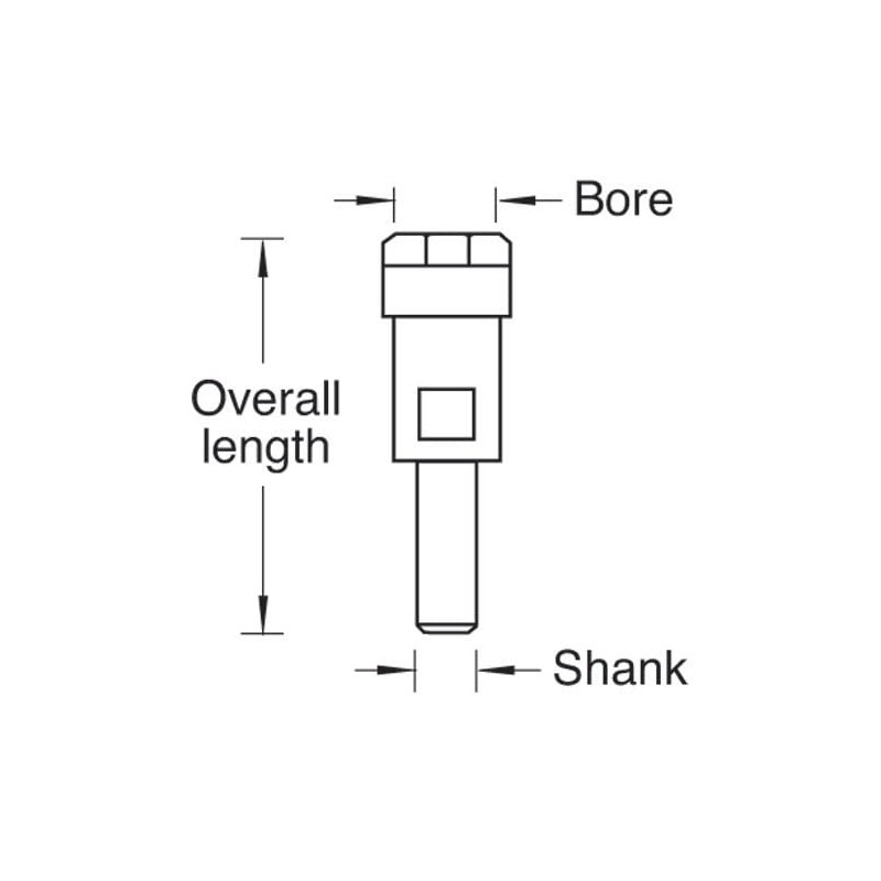 Trend Collet Extension 12 mm Shaft 8 mm Collet for