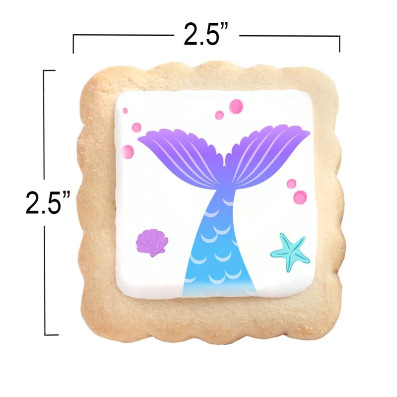 Mermaid Cookies Party Favors Cookies Decorated | 24 Pack INDIVIDUALLY