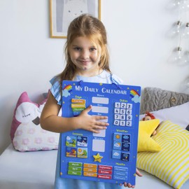 Simply Magic Kids Calendar 2025 - My First Daily Magnetic Calendar for Kids, All About Today Board, Days of The Week Toddler Calendars - Preschool Classroom Calendar for Wall, Circle Time Calendars