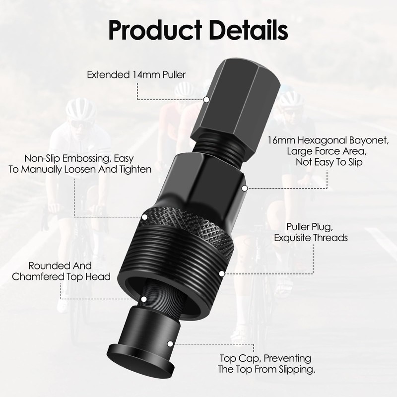 Pack of 3 Bicycle Crankset Puller, Pedal Puller, Crank Puller,