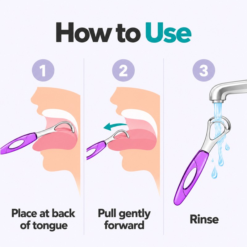 Stainless Steel Tongue Scraper with Travel Case – Reusable Tongue
