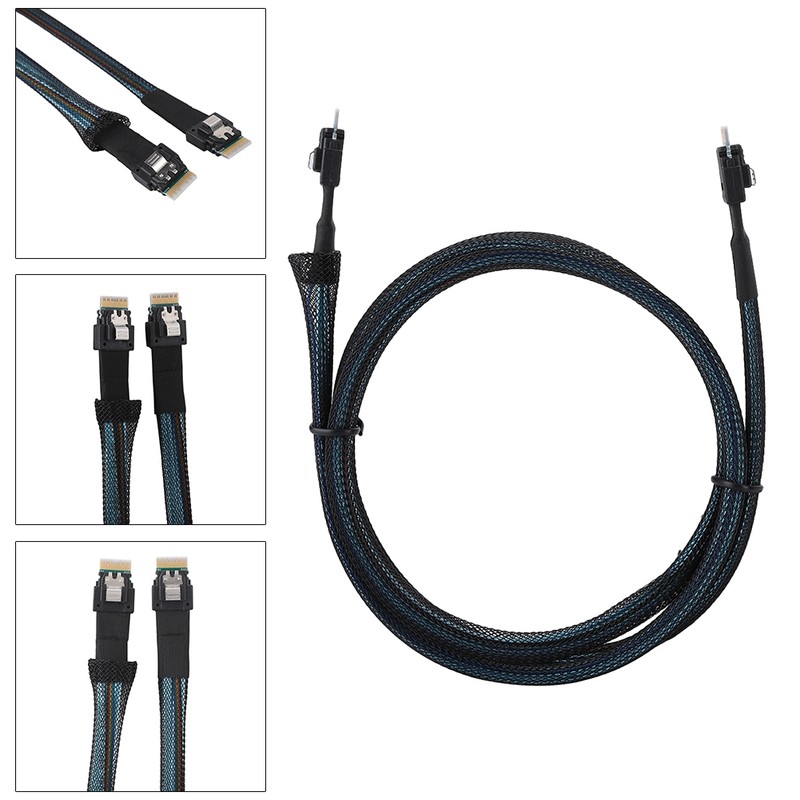 Cabledeconn Slim SAS 38pin SFF-8654 to SFF-8654 Server HDD Data