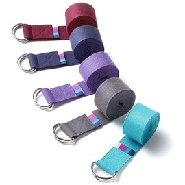 Yogamatters D-Ring Yoga Belt Strap - Organic Cotton, 2m | For Stretching and Improving Flexibility | Yoga Accessories & Equipment (Ocean Green)