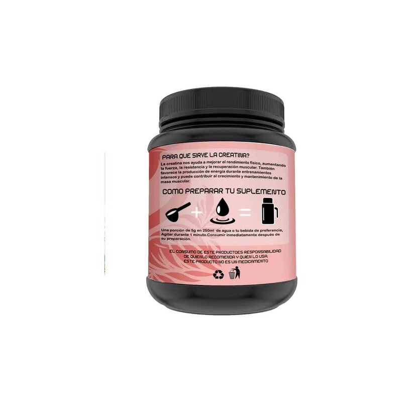Creatina Monohidratada 1kg Flamish 200 Servicios Sabores