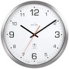 Acctim Atomik Wall Clock Non-Ticking Sweep Radio Controlled Brushed Metal