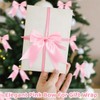 30 Pcs Pink Satin Ribbon Bows, Christmas Tree Bows Wreath