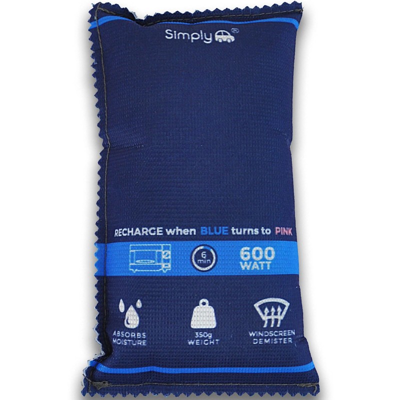 Twin Pack - Portable Reusable Dehumidifier Bag Silica Gel Moisture