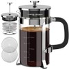 QUQIYSO French Press Coffee Maker 34oz 304 Stainless Steel French