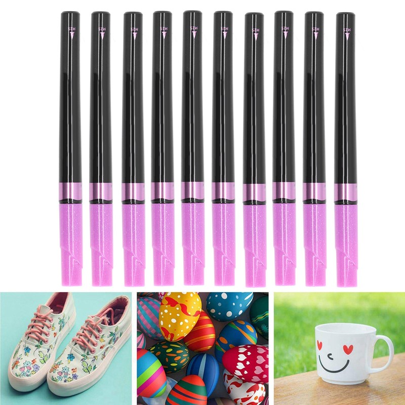 10 Pcs Paint Markers Purple Metal Texture Waterproof Glass Marker