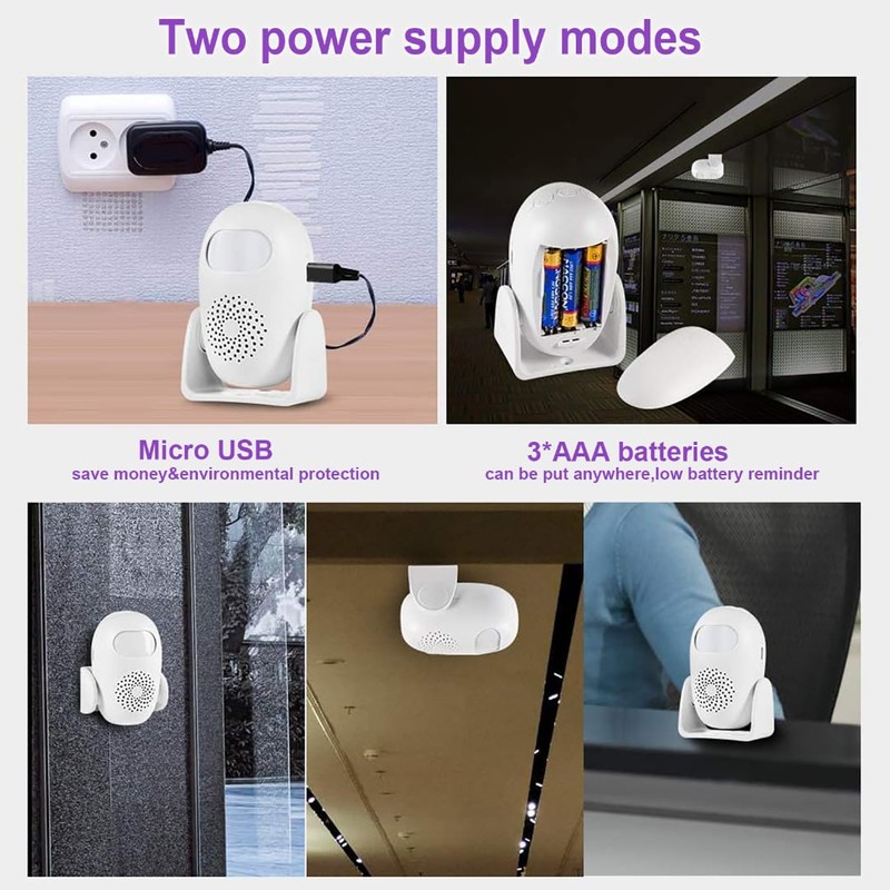 Motion Sensor Alarm with Remote Control Wireless Infrared Home Burglar