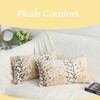 Entua Snow Leopard Cheetah Fur Lumbar Throw Pillows Covers 12"x20"