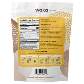 Waka Instant Coffee, House Roast - 100% Arabica Beans, Freeze Dried Granules, No Sugar or Additives - Bulk Bag for Quick Hot and Iced Coffees, Up to 80 Cups (8oz)
