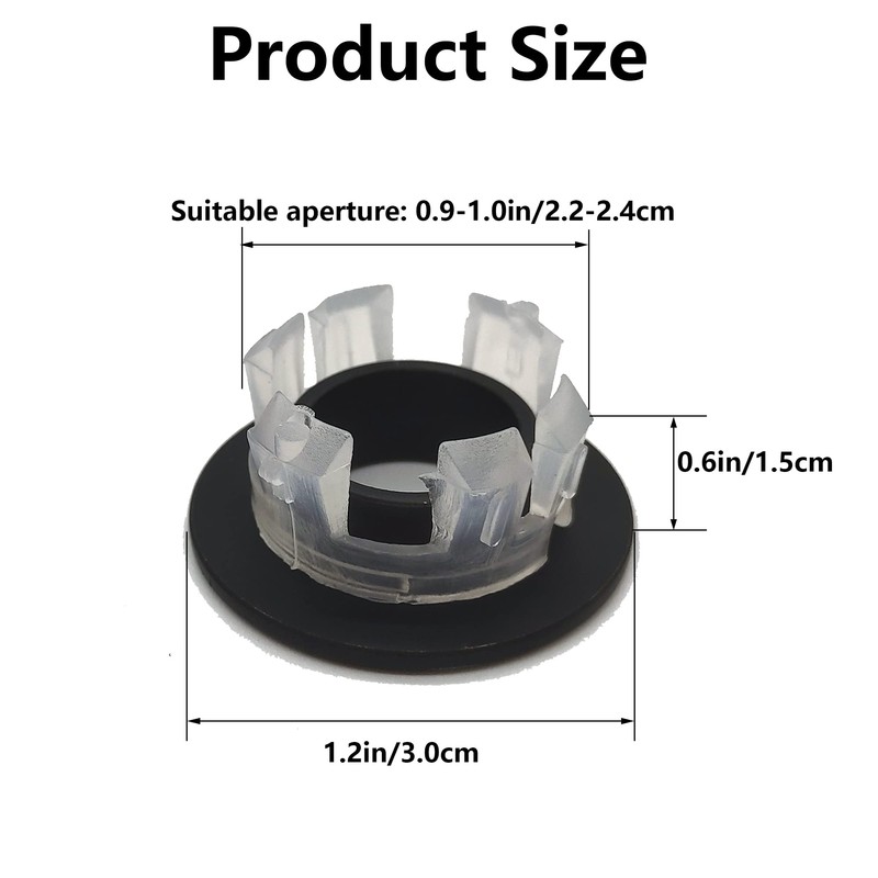 Hayaww 4 Pieces Round Overflow Cover, Sink Overflow Ring, Sink