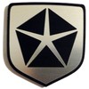 24Designs Compatible Front Emblem Chrysler Pentastar Silver Replacement for Dodge