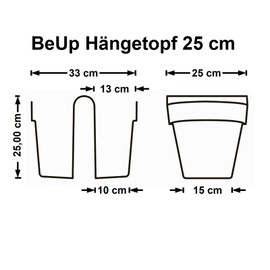 EURO 3 PLAST Vaso Be-Up Con Riserva Cm25-3032 Tortora