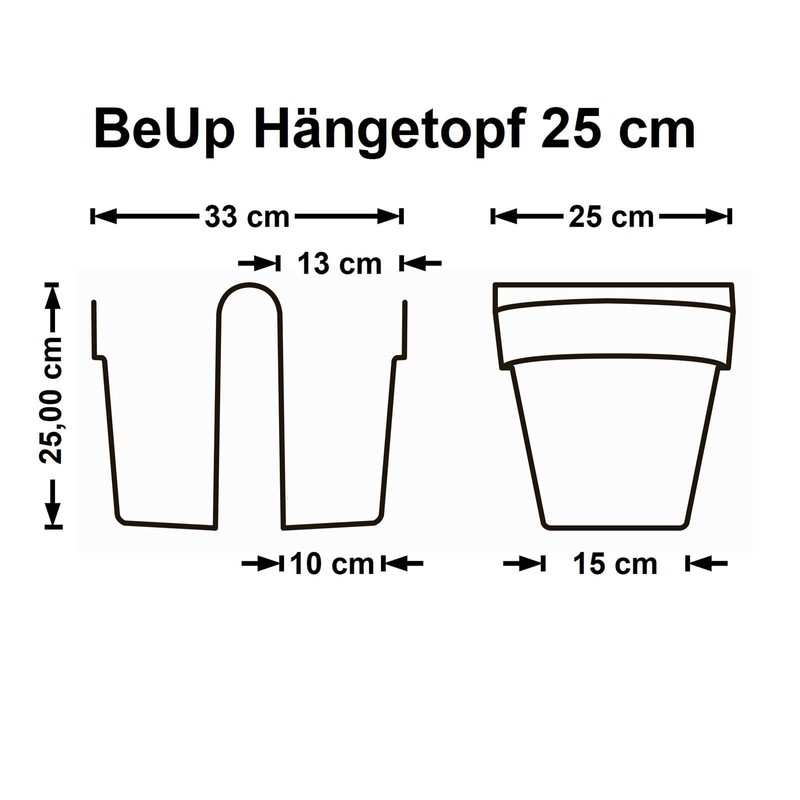 EURO 3 PLAST Vaso Be-Up Con Riserva Cm25-3032 Tortora