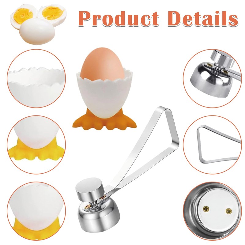Egg Cups Set, 9pcs Egg Cups and Stainless Steel Egg