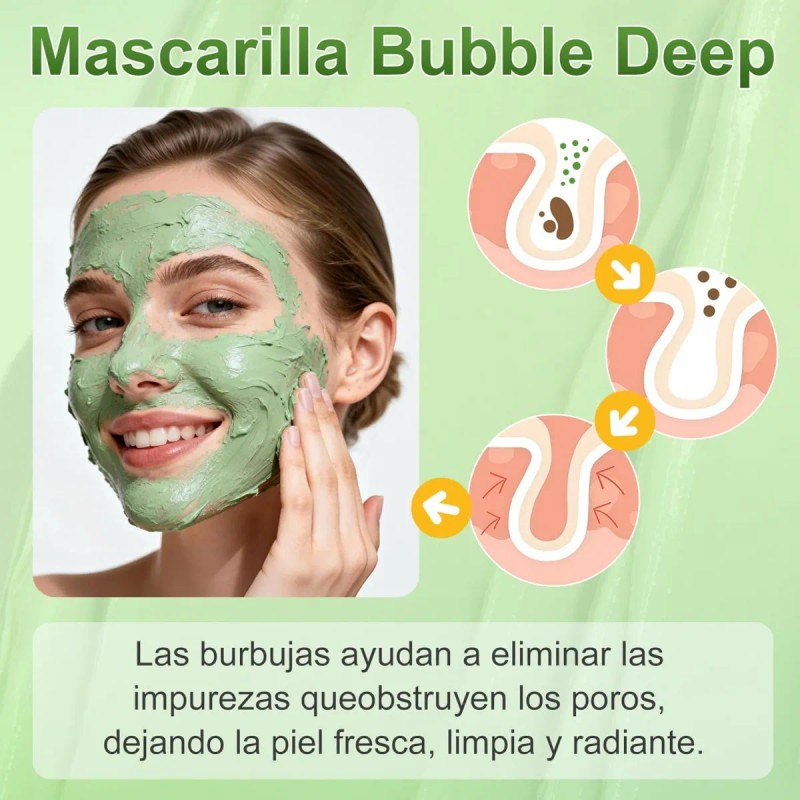 🔥 Mascarilla de arcilla para cara holy basil bubble deep