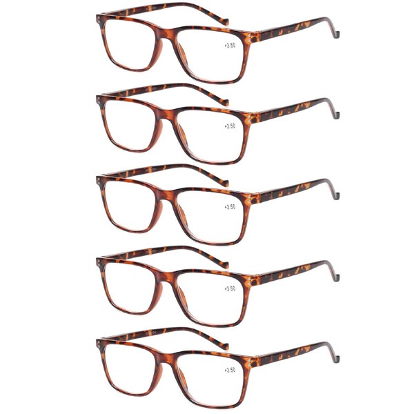 JOSCHOO 5 Pack Reading Glasses Men Women Spring Hinges Comfortable
