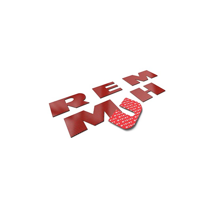 BDTrims Bumper Raised Letters fits Hummer H2 Models (Red Carbon)