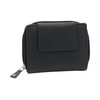 Wallet with side zip pocket LEAS, Genuine Leather, black -