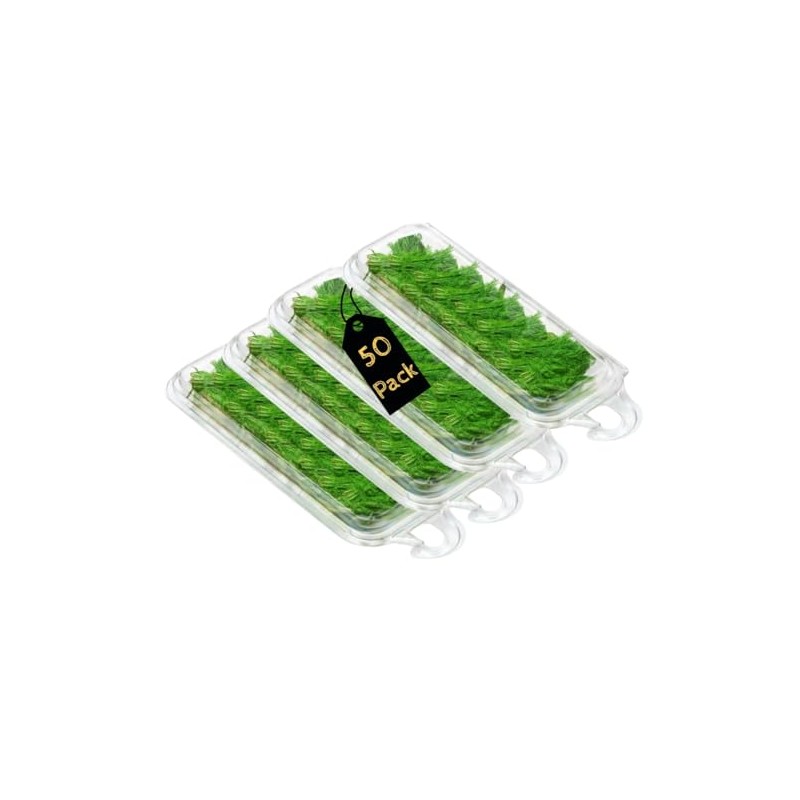 Smygoods Disposable Clear Plastic Clamshell Containers for Herbs (Pack of