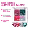 Ruby Kisses Glitter Gem Palette, 4 Shades Highly Pigmented Chunk