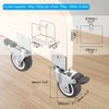 PATIKIL 4pcs 50mm Swivel Caster Wheels 20mm U-B with Racket