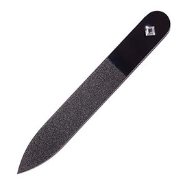 Blajek Glass Nail File, Double-Sided 3.5 inches (90 mm), Small (Black/Square)