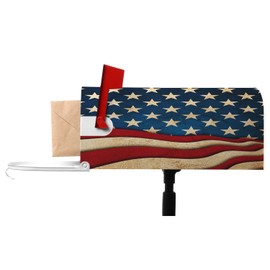Numland America Flag Magnetic Anti-UV 100% Polyester Standard Size 21x18 in Oxford Garden,Postbox Letterbox Cover