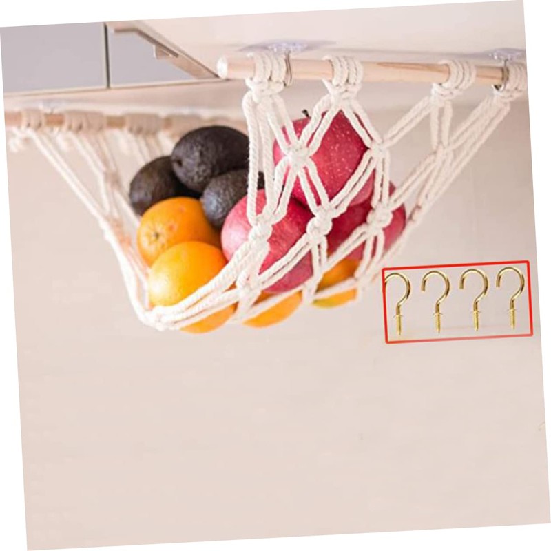 KONTONTY Hanging Fruit Basket for Kitchen Macrame Hammock Vegetable Holder