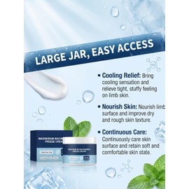 Magnesium Niacinamide Freeze Cream, 120g Non Greasy Cooling Body Skin Cream (2 tin)