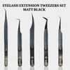 Hooper 5 Pcs Lash Extension Tweezers Set, Precision Tweezers for