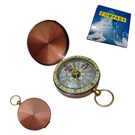 Portable Compass, Outdoor Pocket Compass, Vintage Pocket Watch Metal Compass, for Campin Hiking and Hiking
