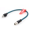 DRRI M12 X Coded 8 Pin to RJ45 Gigabit Ethernet