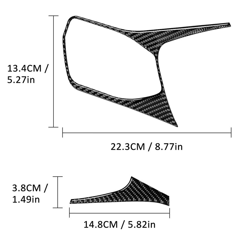 Agulier Compatible with Dashboard Meter Frame Cover Trim,Real Carbon Fiber