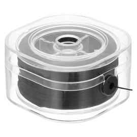 PATIKIL 0.8mm Flat Stretch Bracelet String with Organizing Boxes 100 Meters Clear Elastic String for Bracelet Beading Making, Black