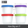 BALCI - 8oz Mini Ice Cream Containers with Silicone Lids