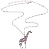 NEWEI Enamel Giraffe Necklace Pendant for Women Girls Cute Giraffe