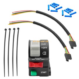 MATI Left Handlebar Switch & Pigtail Harness Pulg Kit for Polaris Outlaw 450 500 525