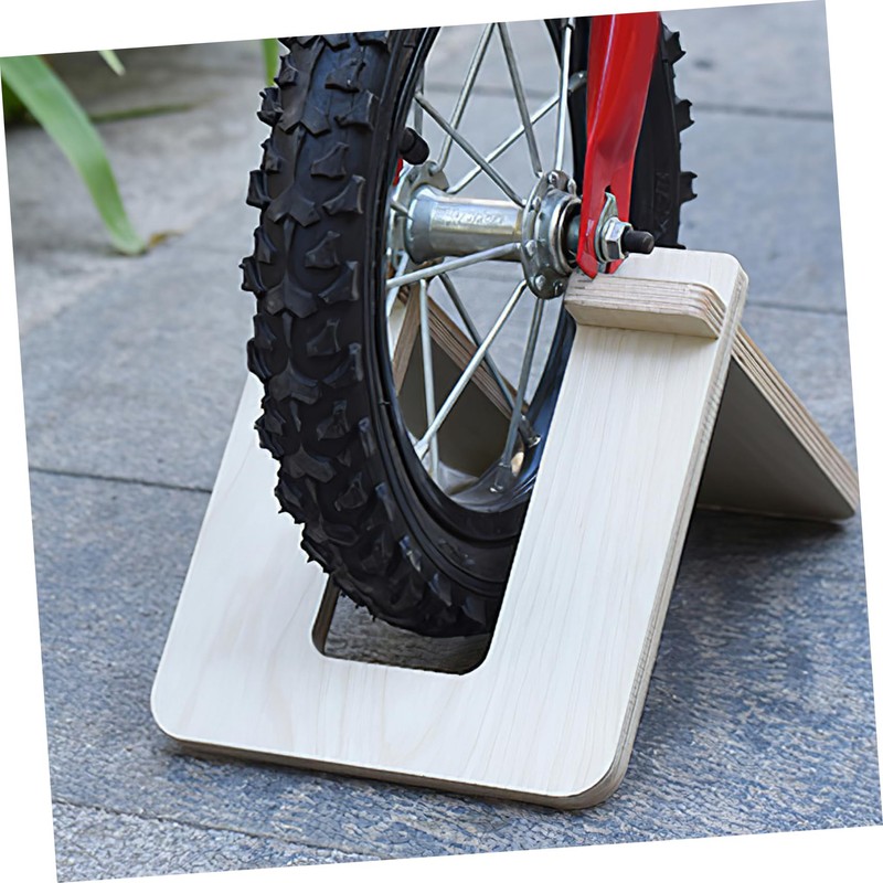 LALAFINA Portable Wooden Bike Stand Detachable Balanced Scooter Support Durable