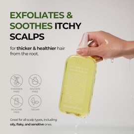Tea Tree Scalp Water Scaler Miniature Travel Size Scalp Treatment Natural BHA & Tea Tree Oil Remove Hair Odor & Scalp Buildup Water Type Hypoallergenic Scalp Exfoliator, 1.69 fl oz