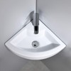 Small Corner Wall Mount Bathroom Sink and Faucet Combo -