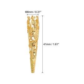 PATIKIL 41mm Corsage Decorative Holder, 10 Pcs Brooch Pin Vase Pocket Boutonnieres Holder for Wedding Party DIY Crafts, Gold Tone