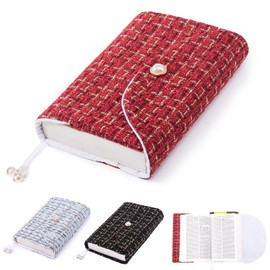 APLUFINE Tweed Book Cover for Women - Elegant Book Protector for Book Lovers - Washable Book Cover Case for Women - Soft Book Covers for Hardcover - Book Sleeve - Bible Cover - Bible Case -Book Gift