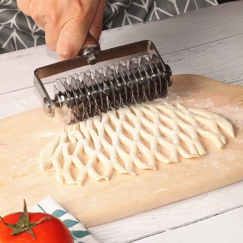 Stainless Steel Pizza Lattice Roller Cookie Pie Pizza Pastry Cutter