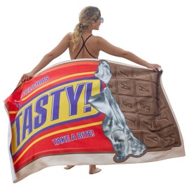 Catalonia Beach Towel Oversized 40x71, Quick Dry Sand-Free Beach Gift, Extra Large Lightweight Towel for Adults, Pool Swim Travel Mat, Summer Fun Chocolate Gifts for Him Her