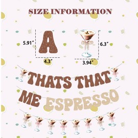 That's That Me Espresso Martini Birthday Banner Espresso Martini Party Decorations Martini Bachelorette Party Garland Tini Time Party Decor